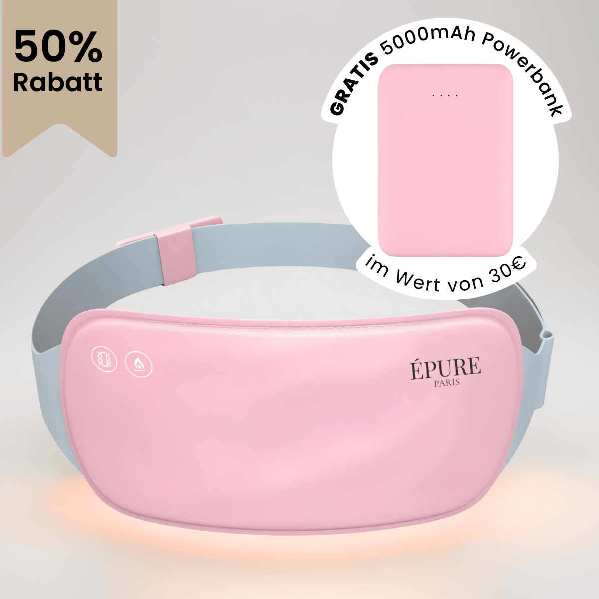 BellaLove I Das virale Wärme - & Wohlfühlkissen - schnelle Schmerzlinderung, Wärme und Massage - perfekt für Bauchschmerzen, Periodenkrämpfe & Verdauungsbeschwerden - épure paris