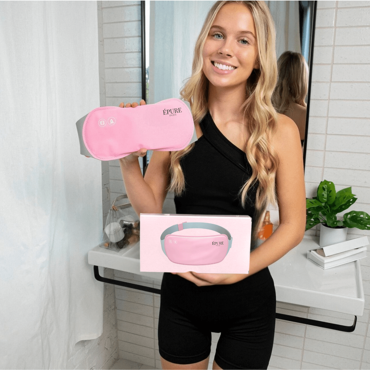 BellaLove I Das virale Wärme - & Wohlfühlkissen - schnelle Schmerzlinderung, Wärme und Massage - perfekt für Bauchschmerzen, Periodenkrämpfe & Verdauungsbeschwerden - épure paris