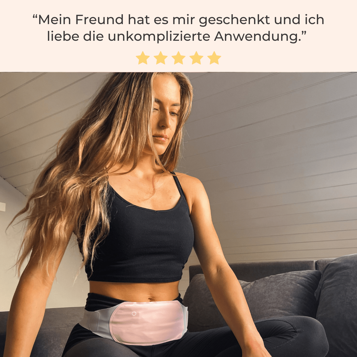 BellaLove I Das virale Wärme - & Wohlfühlkissen - schnelle Schmerzlinderung, Wärme und Massage - perfekt für Bauchschmerzen, Periodenkrämpfe & Verdauungsbeschwerden - épure paris