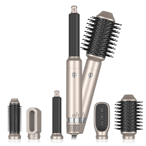 CurlNova Pro 5 - in - 1 Premium - Stylingbürste mit rotierender Heißluft – Professionelle Föhnbürste für Volumen, Glättung, Locken & schnelles Trocknen - épure paris