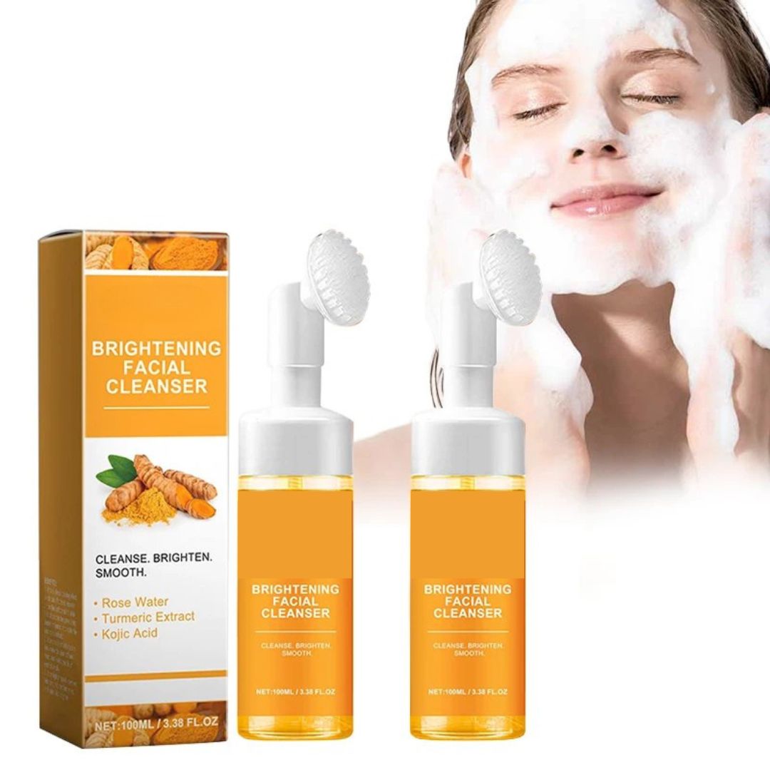 GlowAura - Schaumreiniger "Cleanser" - Kurkuma & Kojic Acid - entfernt Mitesser, reduziert Akne, mildert Flecken & sorgt für ebenmäßigen Teint - Gesichtsreiniger mit natürlichen Wirkstoffen - épure paris