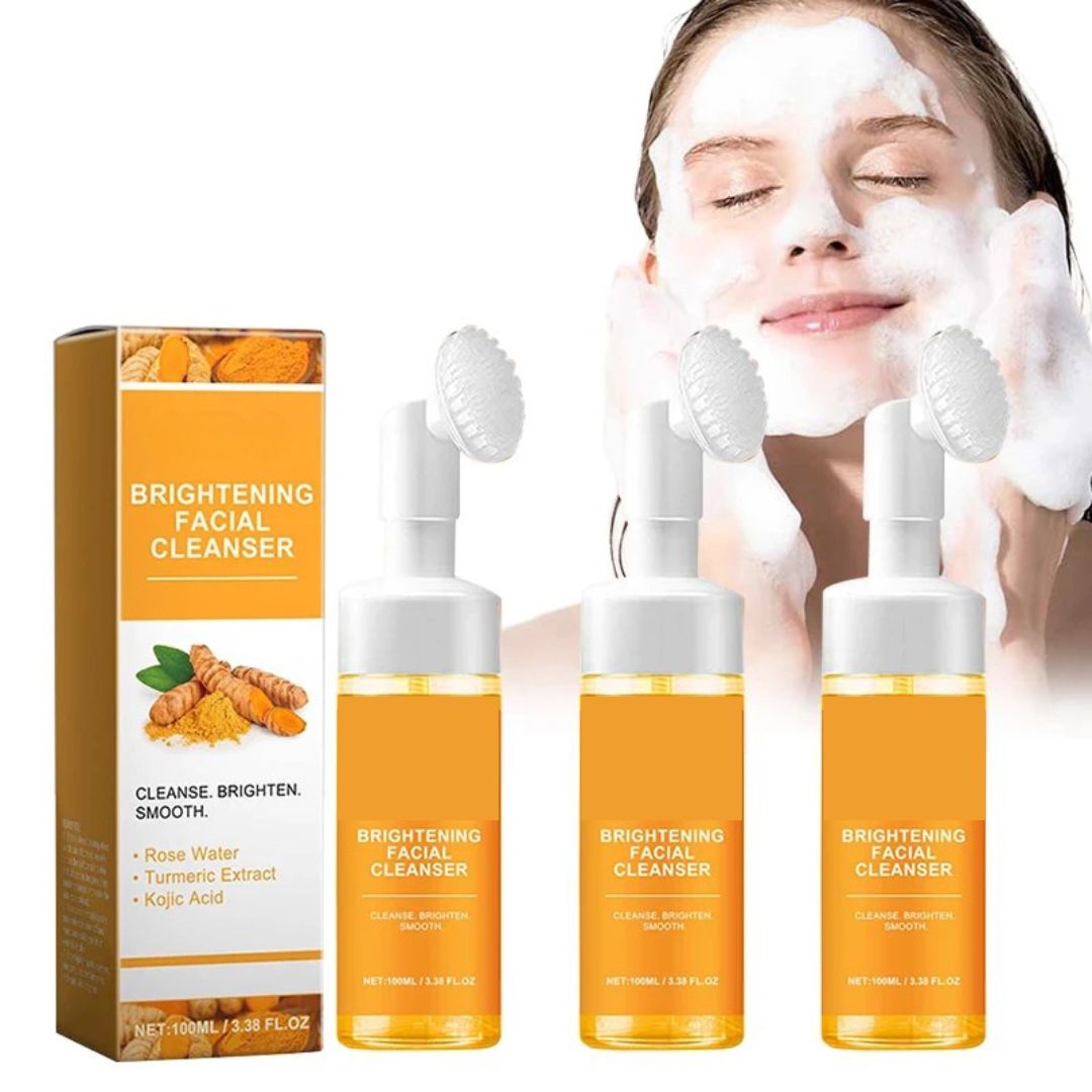 GlowAura - Schaumreiniger "Cleanser" - Kurkuma & Kojic Acid - entfernt Mitesser, reduziert Akne, mildert Flecken & sorgt für ebenmäßigen Teint - Gesichtsreiniger mit natürlichen Wirkstoffen - épure paris
