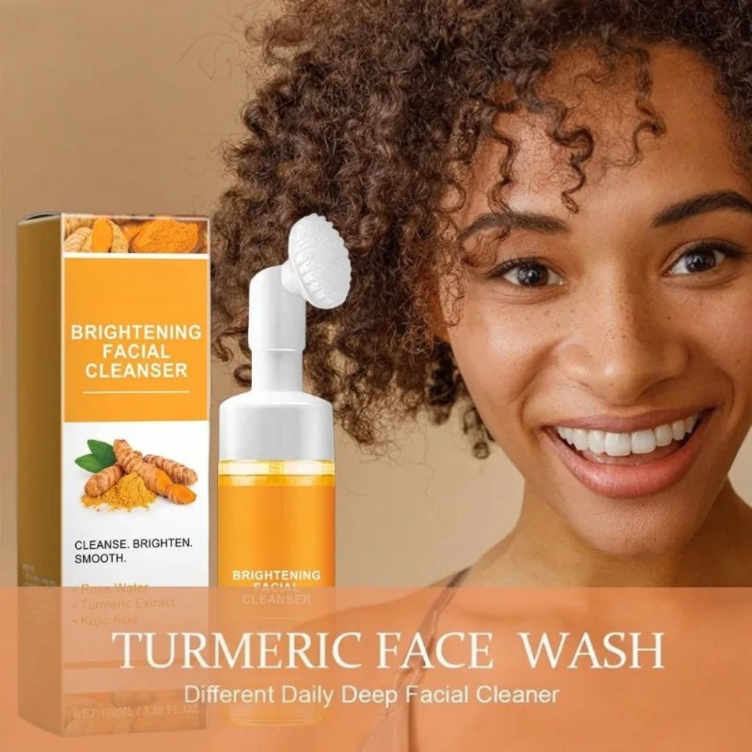 GlowAura - Schaumreiniger "Cleanser" - Kurkuma & Kojic Acid - entfernt Mitesser, reduziert Akne, mildert Flecken & sorgt für ebenmäßigen Teint - Gesichtsreiniger mit natürlichen Wirkstoffen - épure paris