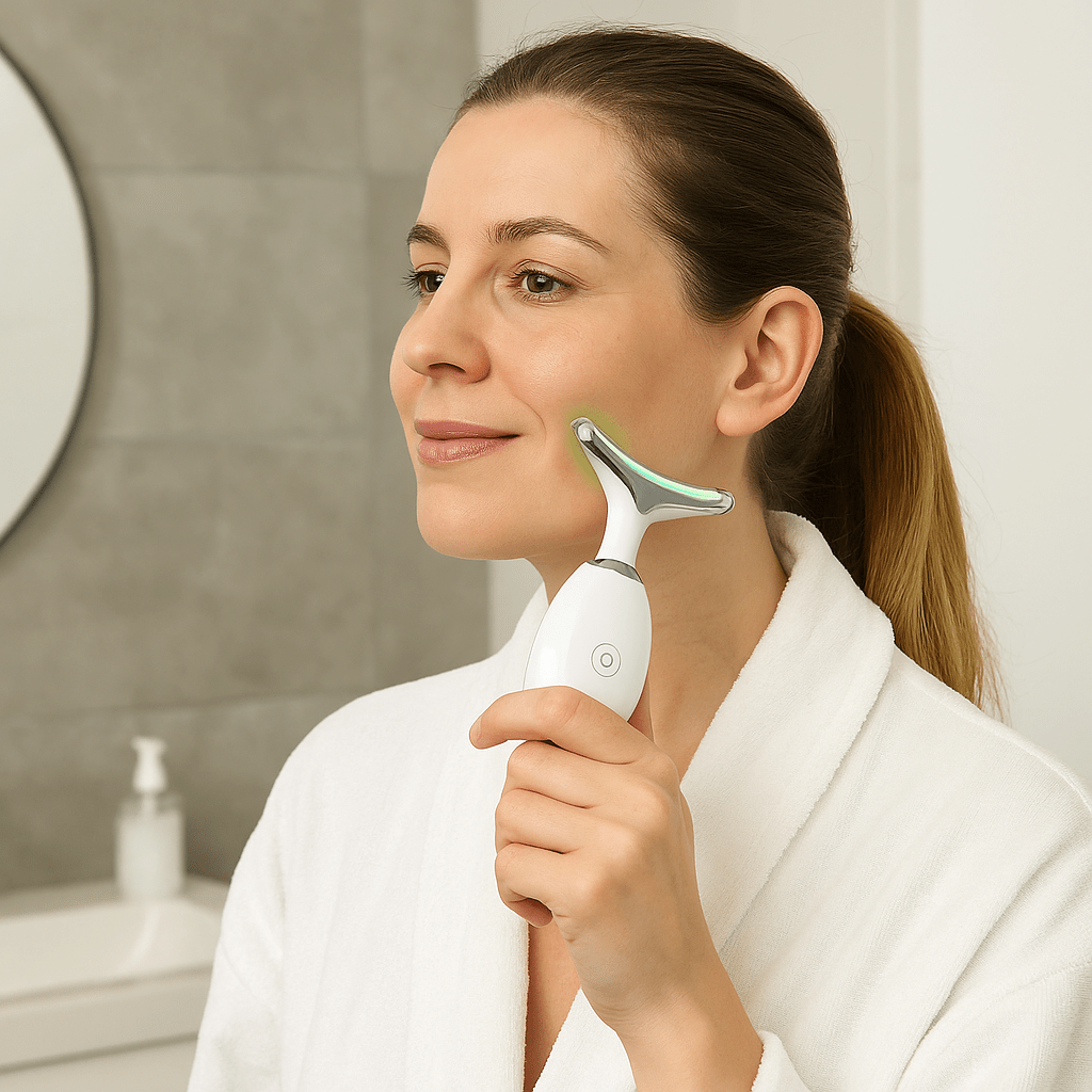 GlowLift - EMS & LED Hautpflegegerät für Gesicht & Hals - Gegen Falten, Doppelkinn & müde Haut - épure paris