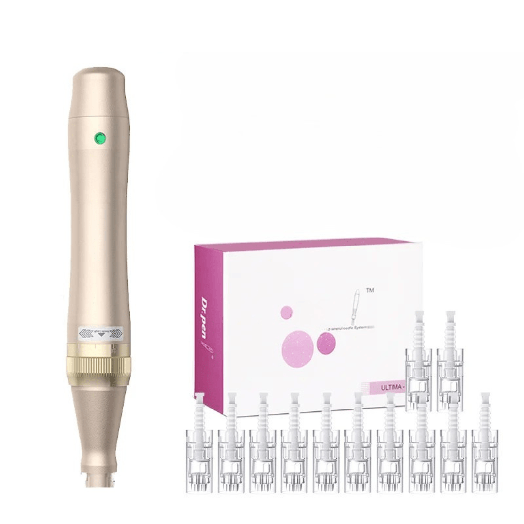 GlowPen Pro - elektrisches Microneedling - Gerät - für straffe Haut, verfeinerte Poren & frischen Teint - Anti - Aging, Hautverjüngung - wie im Kosmetikstudio - épure paris