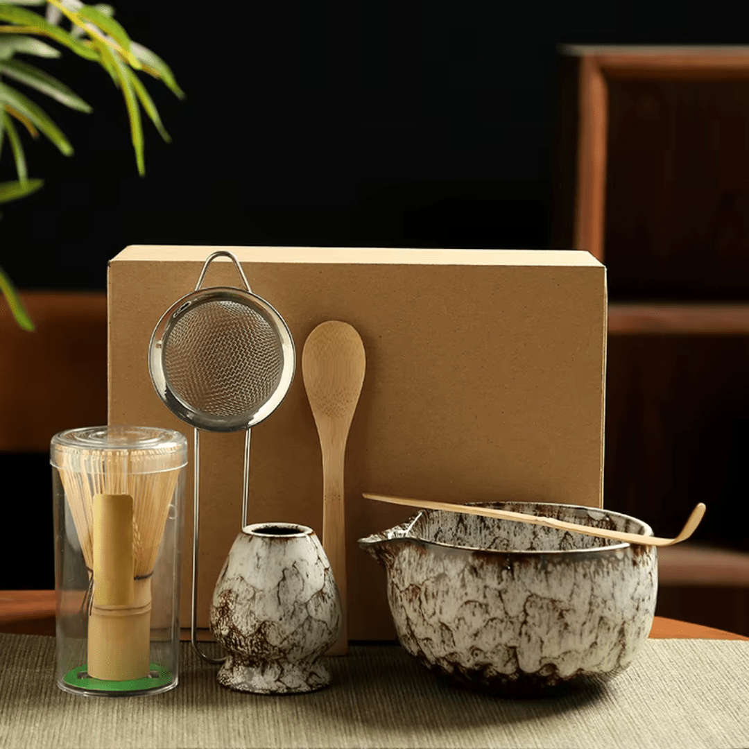 MatchaRitual - 6 - teiliges Matcha Set - Handgefertigte Bambus - Tools & Schale für cremigen Matcha & authentische Zubereitung - épure paris