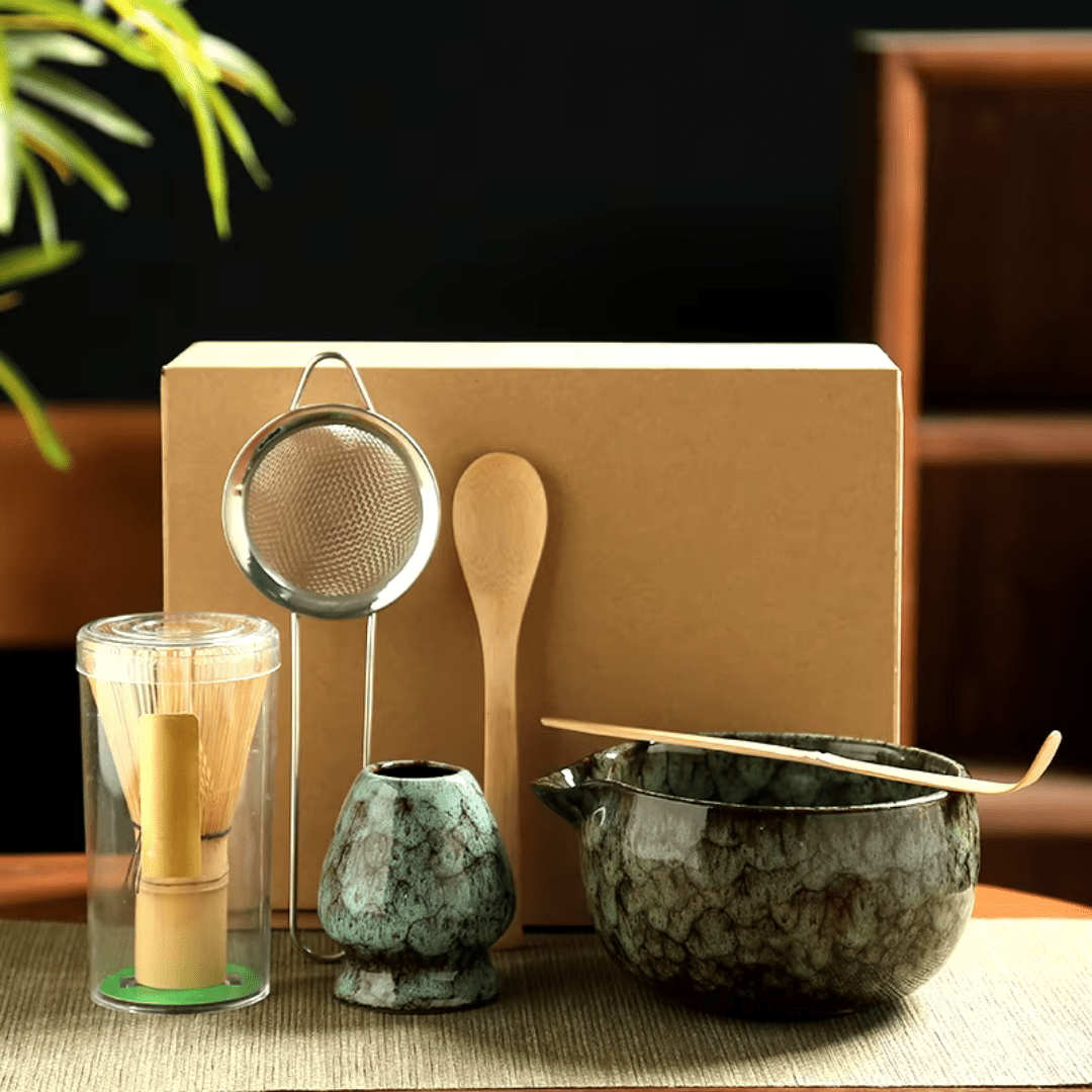 MatchaRitual - 6 - teiliges Matcha Set - Handgefertigte Bambus - Tools & Schale für cremigen Matcha & authentische Zubereitung - épure paris