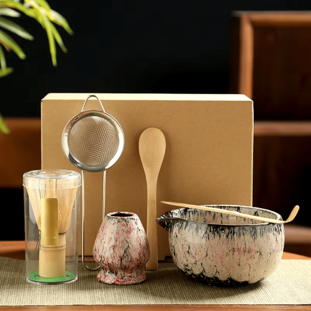 MatchaRitual - 6 - teiliges Matcha Set - Handgefertigte Bambus - Tools & Schale für cremigen Matcha & authentische Zubereitung - épure paris