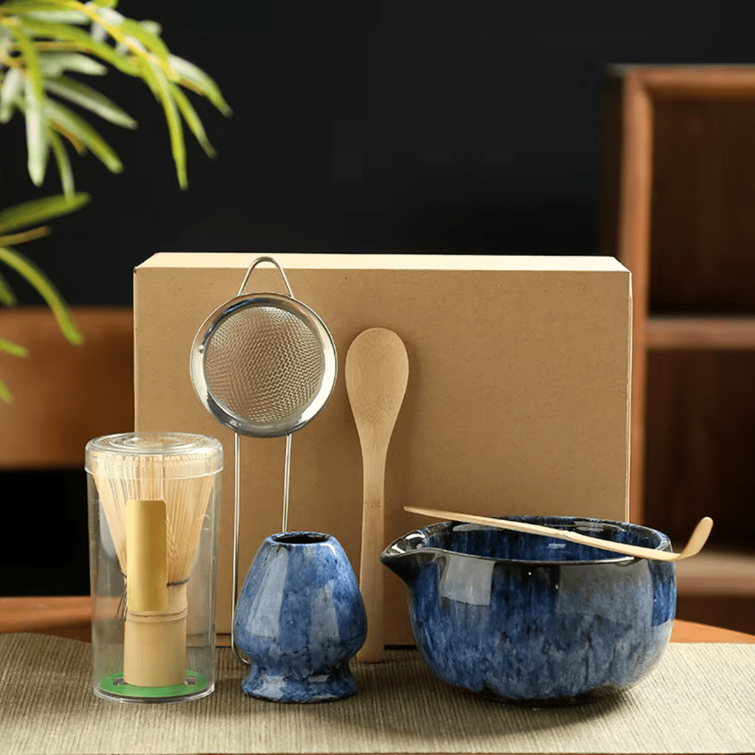 MatchaRitual - 6 - teiliges Matcha Set - Handgefertigte Bambus - Tools & Schale für cremigen Matcha & authentische Zubereitung - épure paris