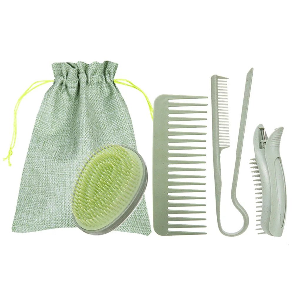 NatureStyle Pro - 5 - teiliges Styling - Set - Glätteisen, Lockenstab, Kamm & Root Clip für flexibles Hairstyling ohne Schäden - épure paris