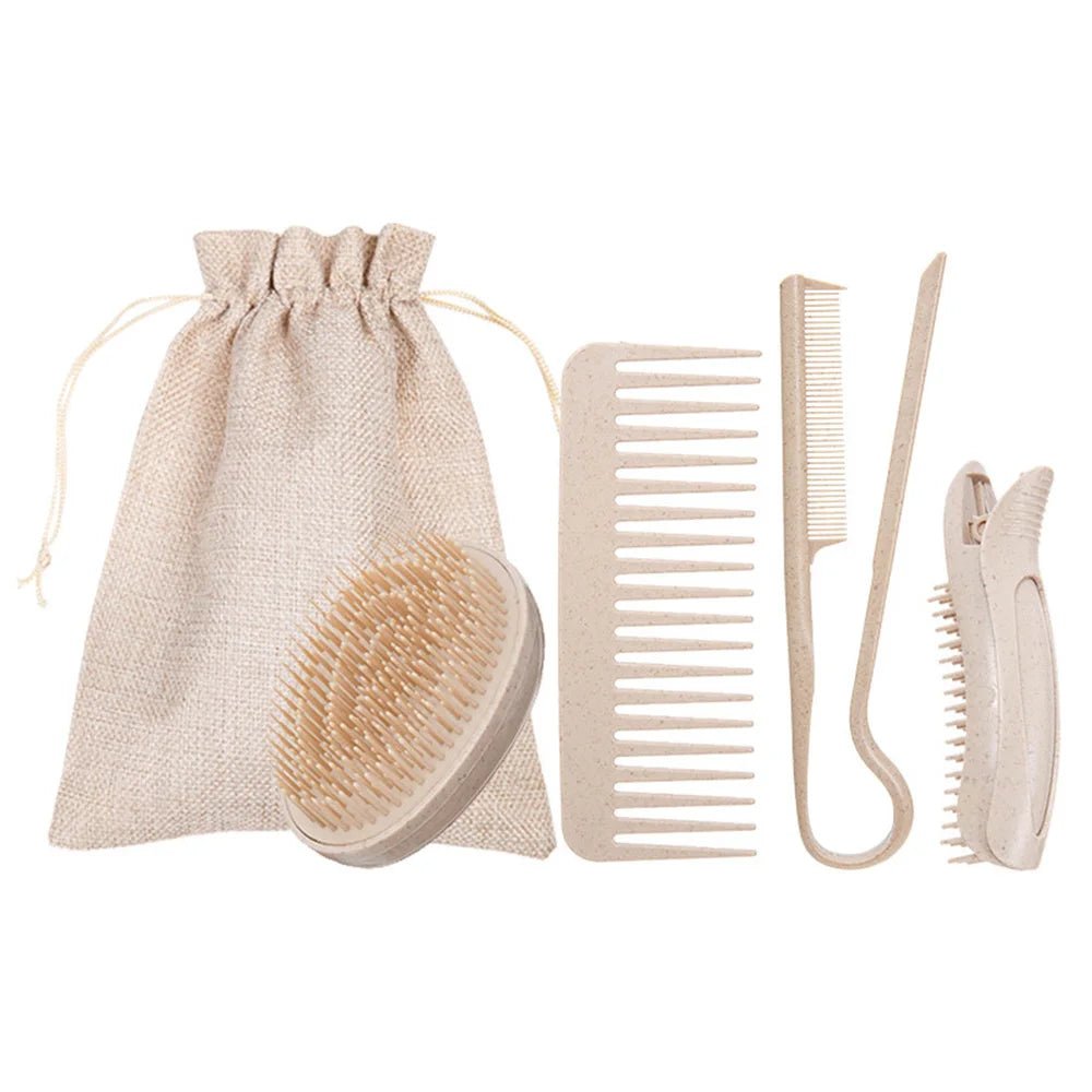 NatureStyle Pro - 5 - teiliges Styling - Set - Glätteisen, Lockenstab, Kamm & Root Clip für flexibles Hairstyling ohne Schäden - épure paris