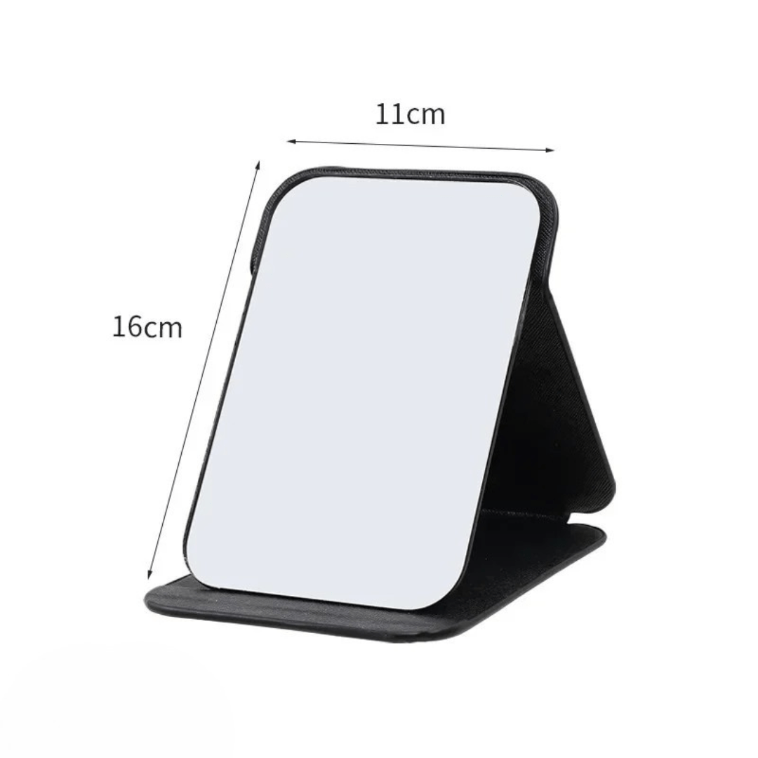 PureMirror - faltbarer Make - up - Spiegel mit Standfuß - klares Spiegelbild, platzsparend & verstaubar - ideal für Reisen und unterwegs - tägliche Beauty - Routine - épure paris