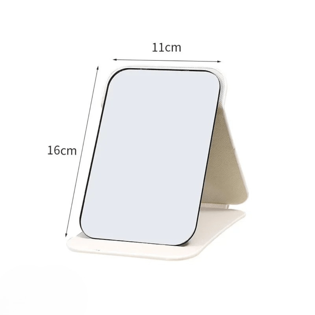 PureMirror - faltbarer Make - up - Spiegel mit Standfuß - klares Spiegelbild, platzsparend & verstaubar - ideal für Reisen und unterwegs - tägliche Beauty - Routine - épure paris