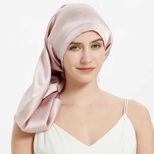 SilkDream - Schlafhaube aus 100 % Maulbeerseide - schützt langes & empfindliches Haar – gegen Frizz & Haarbruch - verstellbar, atmungsaktiv & sanft zur Kopfhaut - épure paris