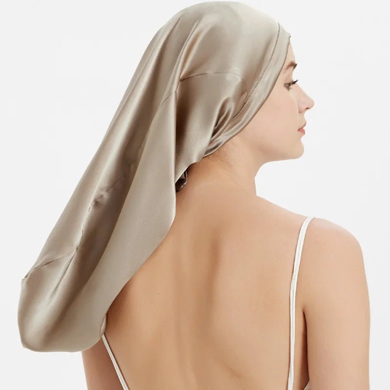 SilkDream - Schlafhaube aus 100 % Maulbeerseide - schützt langes & empfindliches Haar – gegen Frizz & Haarbruch - verstellbar, atmungsaktiv & sanft zur Kopfhaut - épure paris