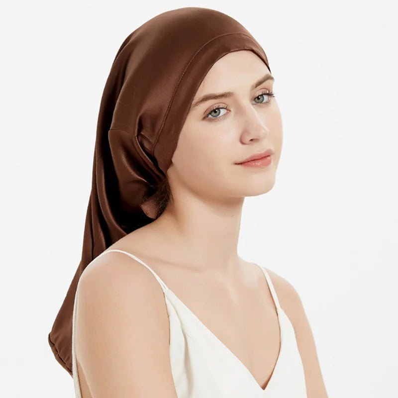 SilkDream - Schlafhaube aus 100 % Maulbeerseide - schützt langes & empfindliches Haar – gegen Frizz & Haarbruch - verstellbar, atmungsaktiv & sanft zur Kopfhaut - épure paris