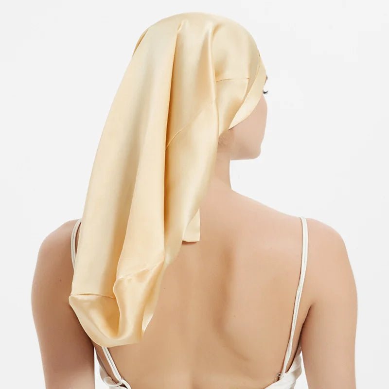 SilkDream - Schlafhaube aus 100 % Maulbeerseide - schützt langes & empfindliches Haar – gegen Frizz & Haarbruch - verstellbar, atmungsaktiv & sanft zur Kopfhaut - épure paris