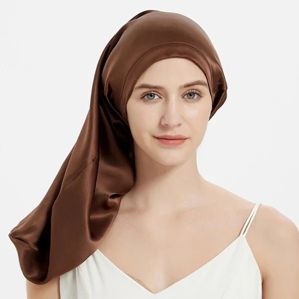 SilkDream - Schlafhaube aus 100 % Maulbeerseide - schützt langes & empfindliches Haar – gegen Frizz & Haarbruch - verstellbar, atmungsaktiv & sanft zur Kopfhaut - épure paris