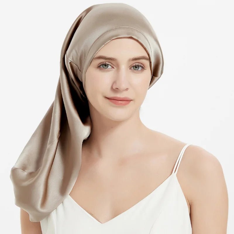 SilkDream - Schlafhaube aus 100 % Maulbeerseide - schützt langes & empfindliches Haar – gegen Frizz & Haarbruch - verstellbar, atmungsaktiv & sanft zur Kopfhaut - épure paris