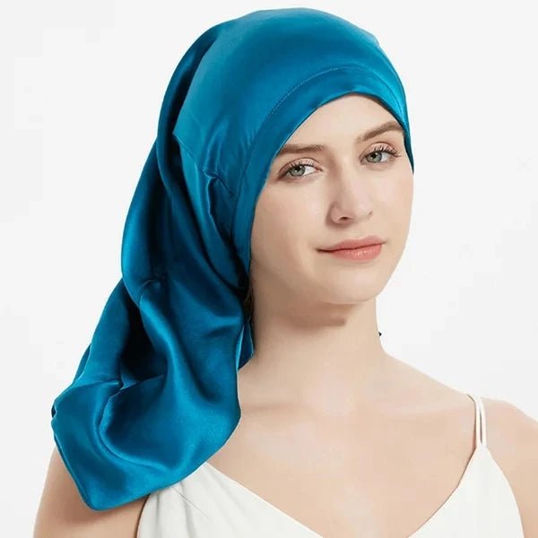 SilkDream - Schlafhaube aus 100 % Maulbeerseide - schützt langes & empfindliches Haar – gegen Frizz & Haarbruch - verstellbar, atmungsaktiv & sanft zur Kopfhaut - épure paris