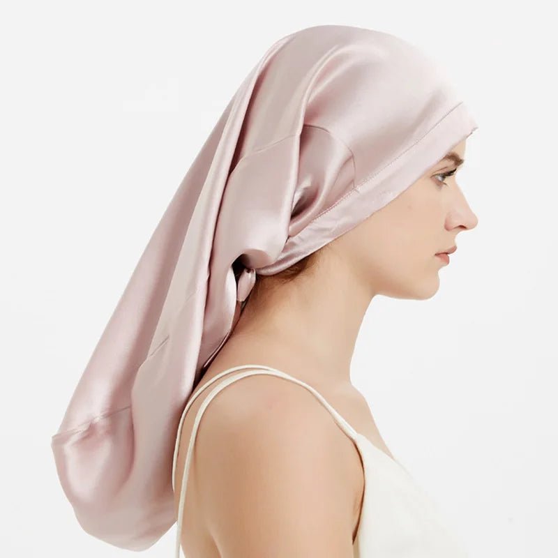 SilkDream - Schlafhaube aus 100 % Maulbeerseide - schützt langes & empfindliches Haar – gegen Frizz & Haarbruch - verstellbar, atmungsaktiv & sanft zur Kopfhaut - épure paris