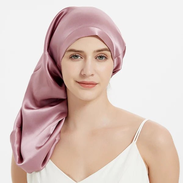 SilkDream - Schlafhaube aus 100 % Maulbeerseide - schützt langes & empfindliches Haar – gegen Frizz & Haarbruch - verstellbar, atmungsaktiv & sanft zur Kopfhaut - épure paris