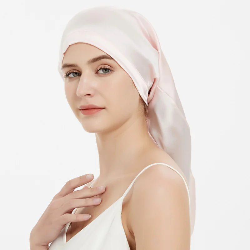 SilkDream - Schlafhaube aus 100 % Maulbeerseide - schützt langes & empfindliches Haar – gegen Frizz & Haarbruch - verstellbar, atmungsaktiv & sanft zur Kopfhaut - épure paris