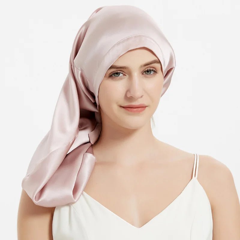 SilkDream - Schlafhaube aus 100 % Maulbeerseide - schützt langes & empfindliches Haar – gegen Frizz & Haarbruch - verstellbar, atmungsaktiv & sanft zur Kopfhaut - épure paris