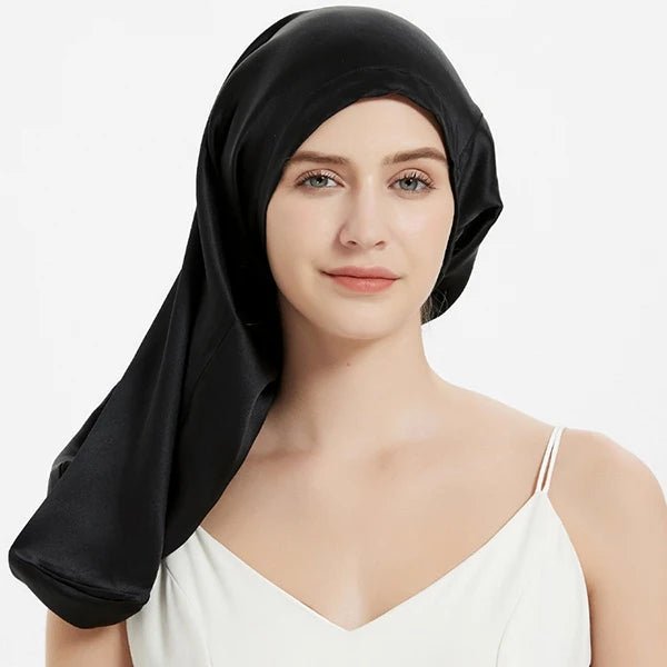SilkDream - Schlafhaube aus 100 % Maulbeerseide - schützt langes & empfindliches Haar – gegen Frizz & Haarbruch - verstellbar, atmungsaktiv & sanft zur Kopfhaut - épure paris