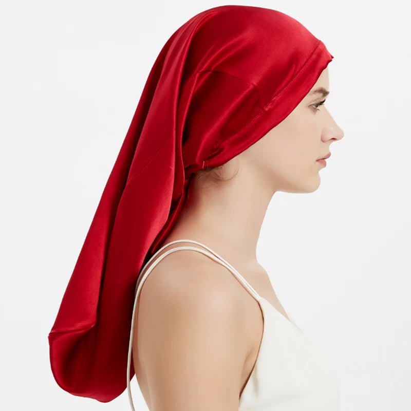 SilkDream - Schlafhaube aus 100 % Maulbeerseide - schützt langes & empfindliches Haar – gegen Frizz & Haarbruch - verstellbar, atmungsaktiv & sanft zur Kopfhaut - épure paris