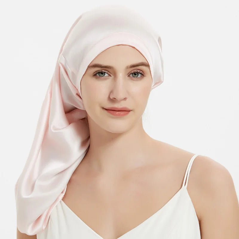 SilkDream - Schlafhaube aus 100 % Maulbeerseide - schützt langes & empfindliches Haar – gegen Frizz & Haarbruch - verstellbar, atmungsaktiv & sanft zur Kopfhaut - épure paris