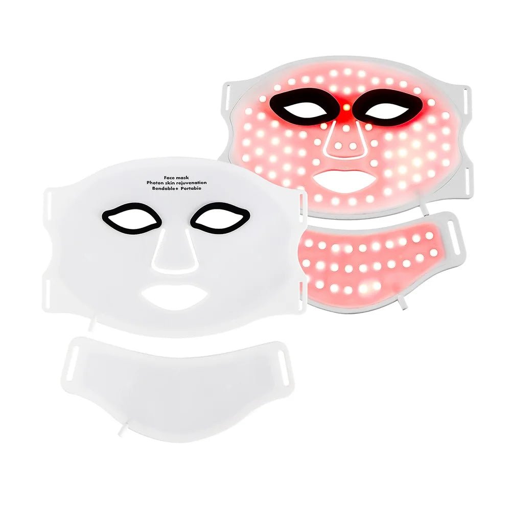 Skin Aura - 7 - in - 1 Lichttherapie Gesichtsmaske - LED - gegen Unreinheiten und schlaffe Haut, Anti - Aging, feine Linien & fahle Haut - Akne - Behandlung, Hautstraffung & Porenverfeinerung - épure paris
