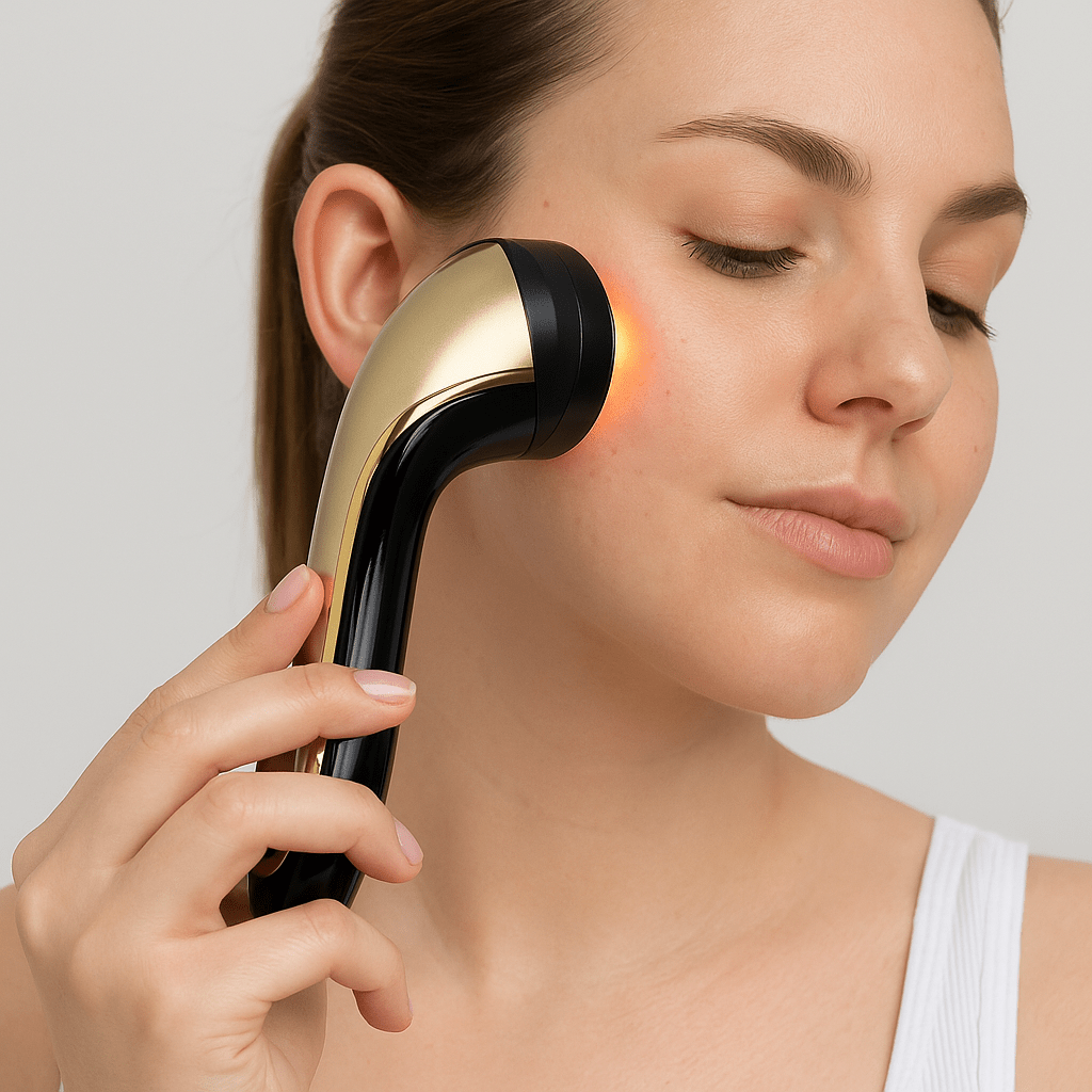 SlimGlow Pro - 4 - in - 1 EMS Ultraschallgerät - straffe Haut, weniger Falten & Lifting - Effekt - Gesicht & Körper - épure paris