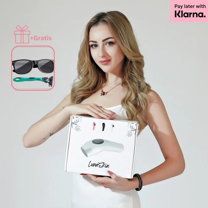 LunaSkin - IPL Haarentfernungsgerät mit Kühlfunktion – Dauerhafte & schmerzfreie Haarentfernung für sensible Haut & alle Körperzonen - kein Rasieren mehr