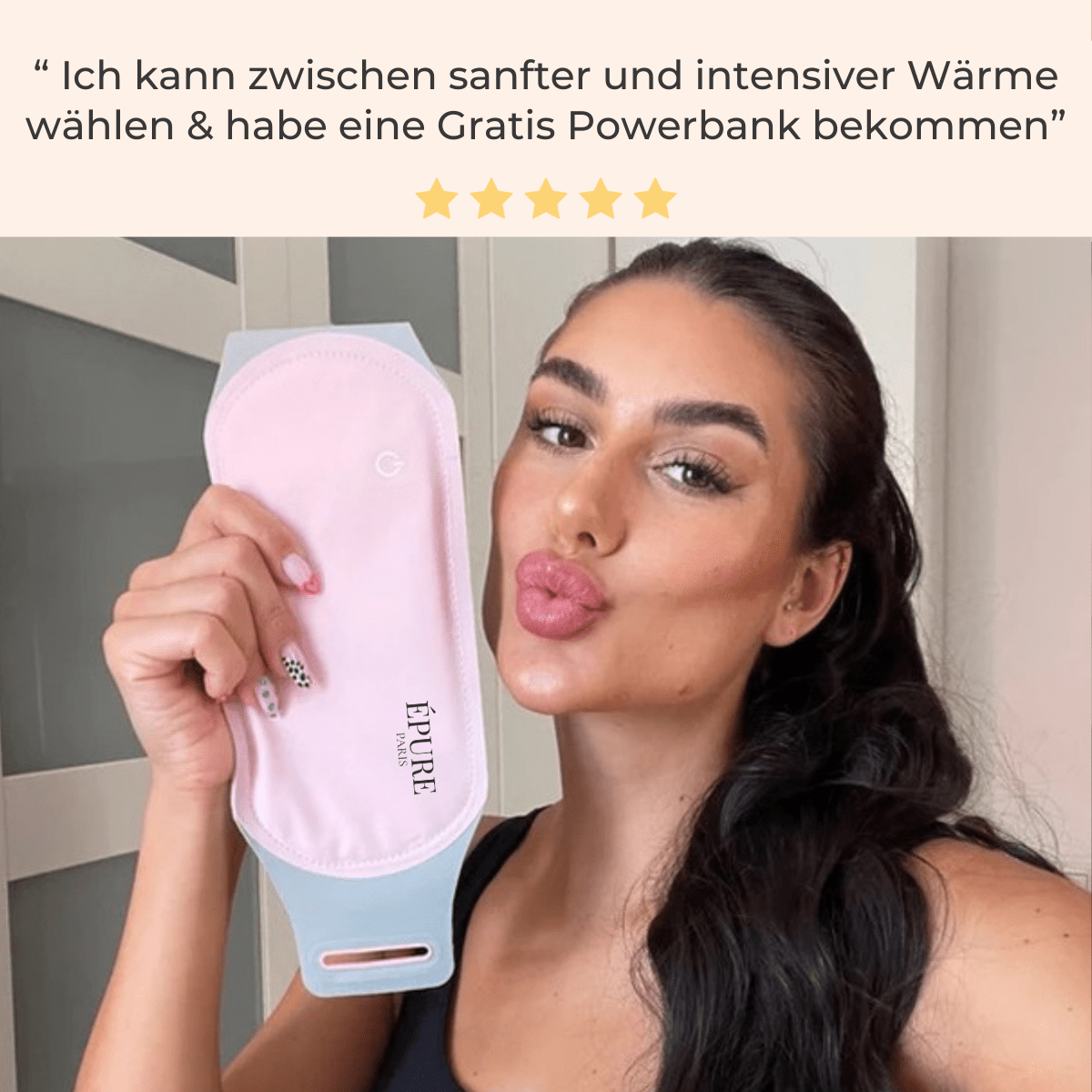 BellaLove I Das virale Wärme - & Wohlfühlkissen - schnelle Schmerzlinderung, Wärme und Massage - perfekt für Bauchschmerzen, Periodenkrämpfe & Verdauungsbeschwerden - épure paris