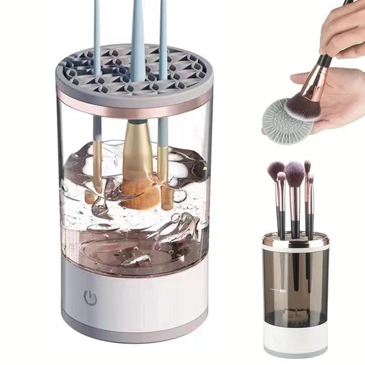CleanerGlow – Pinselreiniger mit Rotation & Trocknung – entfernt Make - up - Rückstände & Bakterien schnell & schonend - für alle Kosmetikpinsel - épure paris