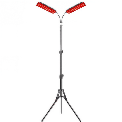 DualRed - Doppelkopf Rotlicht & Infrarot Lampe - Ganzkörper - Therapie gegen Schmerzen, Verspannungen & für gesunde Haut - épure paris