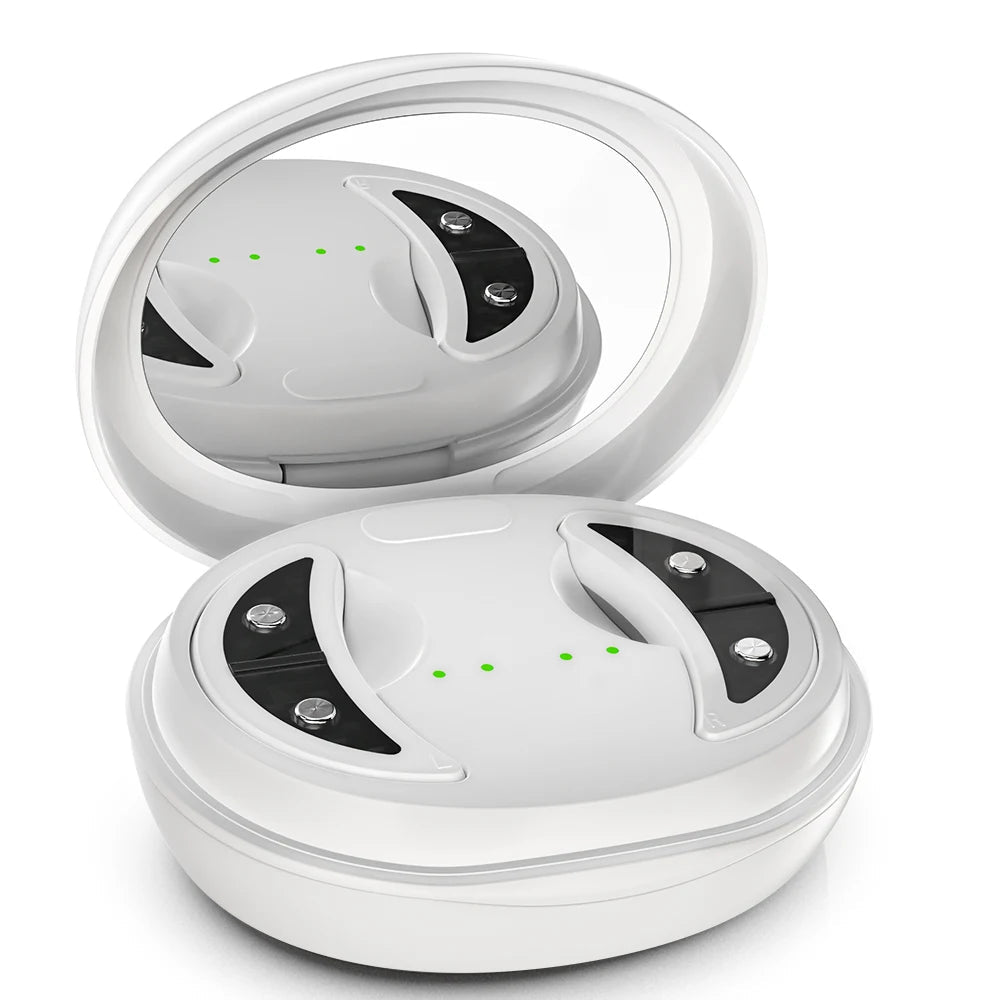 EyeGlow Pro - EMS Augenpads mit Lichttherapie - reduziert Augenringe, Tränensäcke & Müdigkeit - gegen dunkle Augenringe, feine Linien - Anti - Aging - épure paris