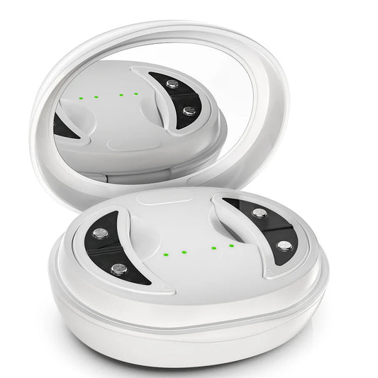 EyeGlow Pro - EMS Augenpads mit Lichttherapie - reduziert Augenringe, Tränensäcke & Müdigkeit - gegen dunkle Augenringe, feine Linien - Anti - Aging - épure paris