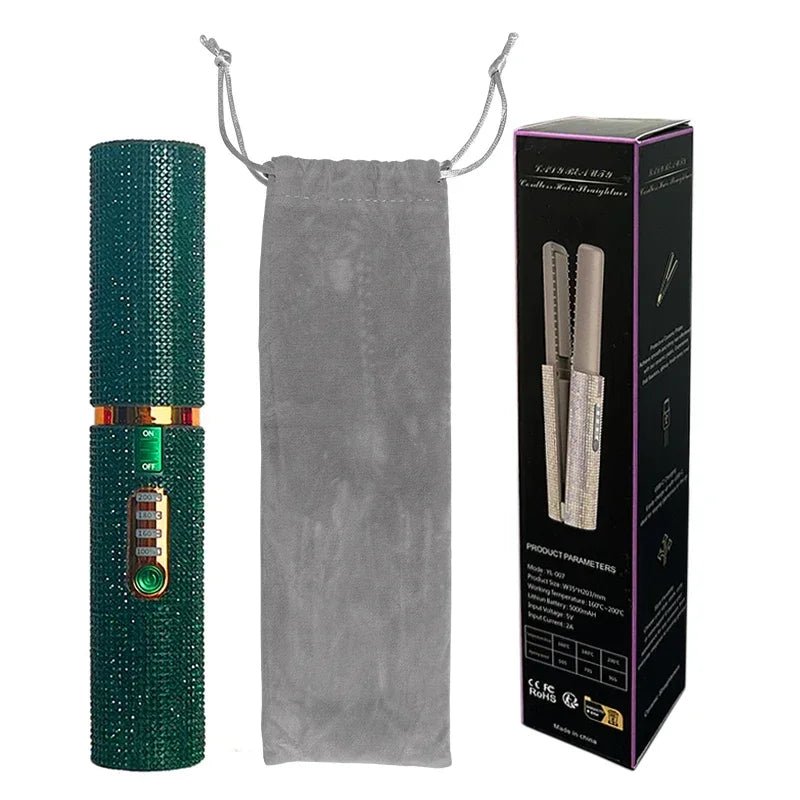 GlamBrush Pro - 2 - in - 1 Kabelloser Haarglätter & Lockenstab - glattes Haar oder weiche Locken - Anti - Frizz - Technologie, Ionenfunktion & wiederaufladbar - kompakt für unterwegs - épure paris