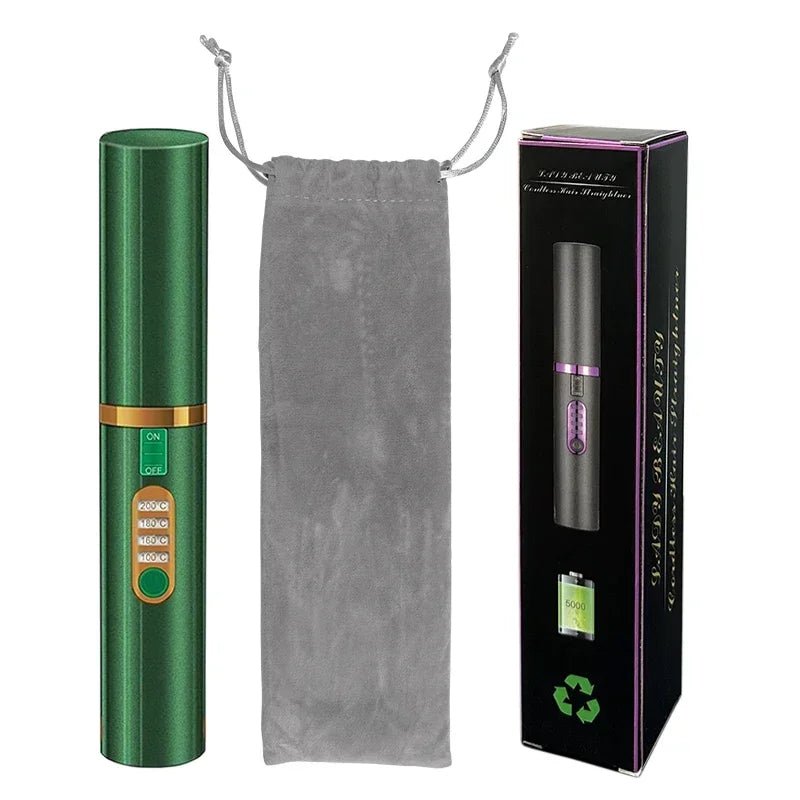 GlamBrush Pro - 2 - in - 1 Kabelloser Haarglätter & Lockenstab - glattes Haar oder weiche Locken - Anti - Frizz - Technologie, Ionenfunktion & wiederaufladbar - kompakt für unterwegs - épure paris