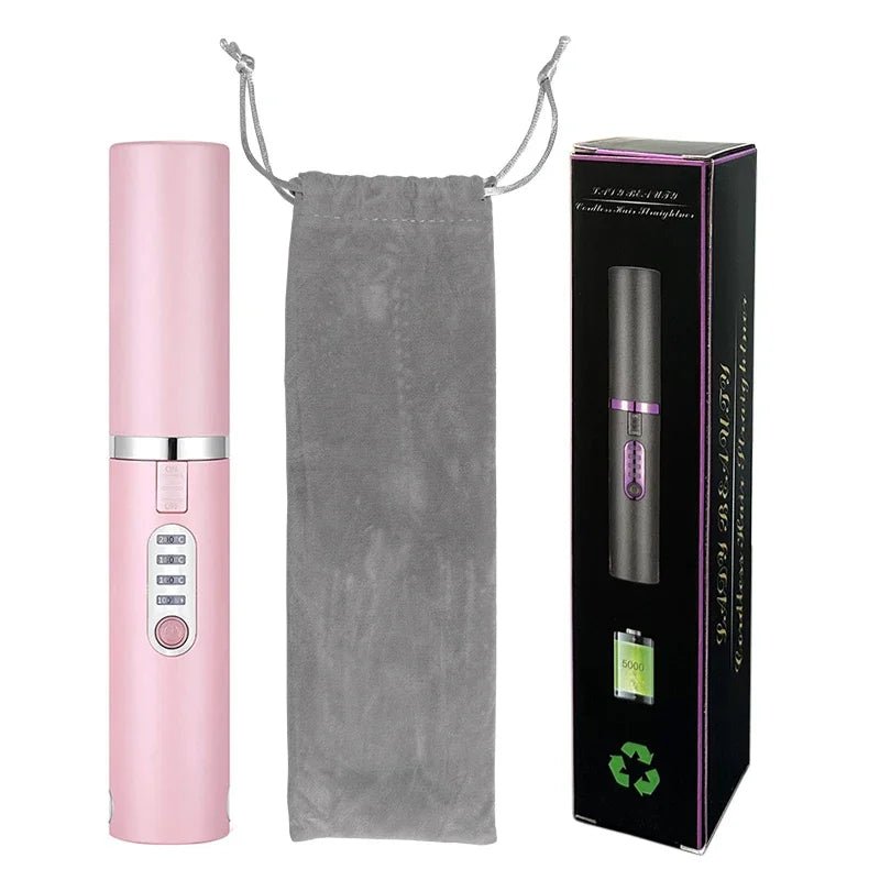 GlamBrush Pro - 2 - in - 1 Kabelloser Haarglätter & Lockenstab - glattes Haar oder weiche Locken - Anti - Frizz - Technologie, Ionenfunktion & wiederaufladbar - kompakt für unterwegs - épure paris