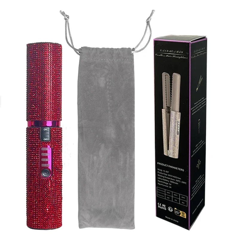 GlamBrush Pro - 2 - in - 1 Kabelloser Haarglätter & Lockenstab - glattes Haar oder weiche Locken - Anti - Frizz - Technologie, Ionenfunktion & wiederaufladbar - kompakt für unterwegs - épure paris