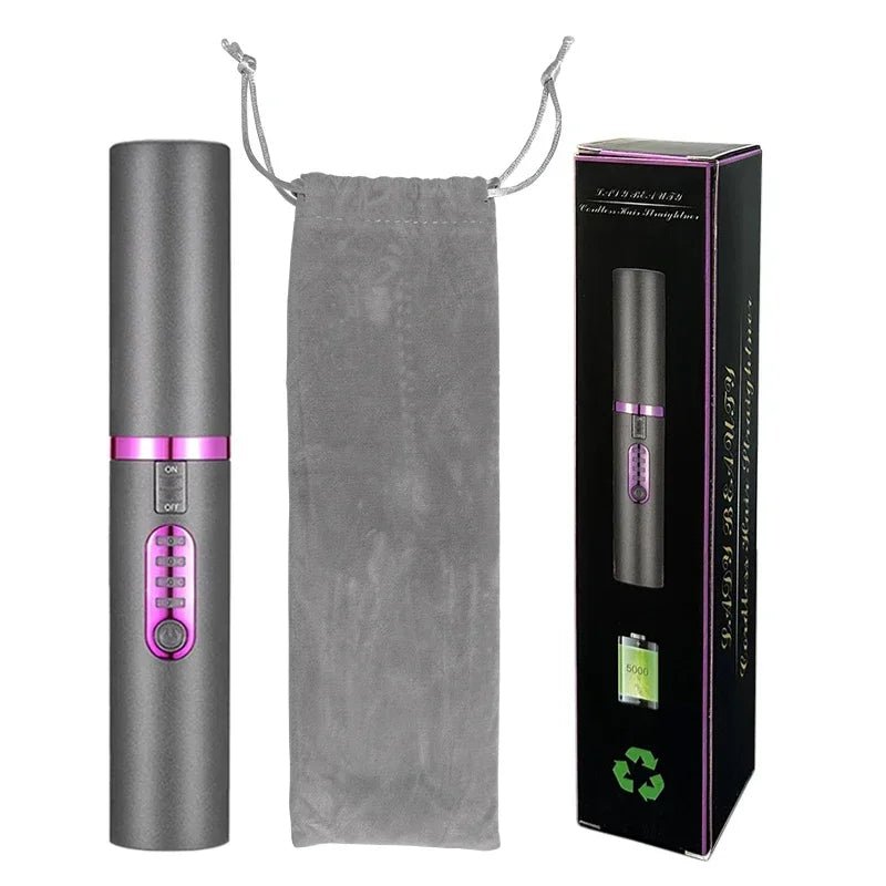 GlamBrush Pro - 2 - in - 1 Kabelloser Haarglätter & Lockenstab - glattes Haar oder weiche Locken - Anti - Frizz - Technologie, Ionenfunktion & wiederaufladbar - kompakt für unterwegs - épure paris