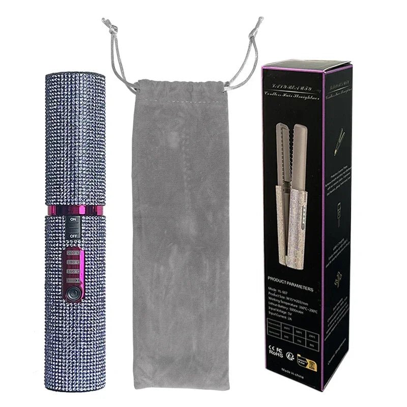 GlamBrush Pro - 2 - in - 1 Kabelloser Haarglätter & Lockenstab - glattes Haar oder weiche Locken - Anti - Frizz - Technologie, Ionenfunktion & wiederaufladbar - kompakt für unterwegs - épure paris