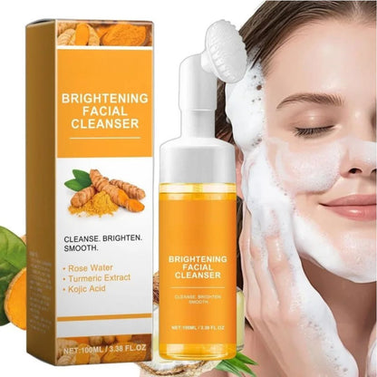 GlowAura - Schaumreiniger "Cleanser" - Kurkuma & Kojic Acid - entfernt Mitesser, reduziert Akne, mildert Flecken & sorgt für ebenmäßigen Teint - Gesichtsreiniger mit natürlichen Wirkstoffen - épure paris