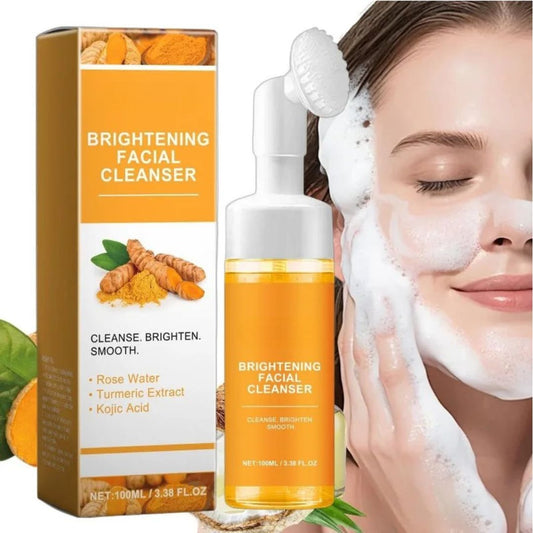 GlowAura - Schaumreiniger "Cleanser" - Kurkuma & Kojic Acid - entfernt Mitesser, reduziert Akne, mildert Flecken & sorgt für ebenmäßigen Teint - Gesichtsreiniger mit natürlichen Wirkstoffen - épure paris