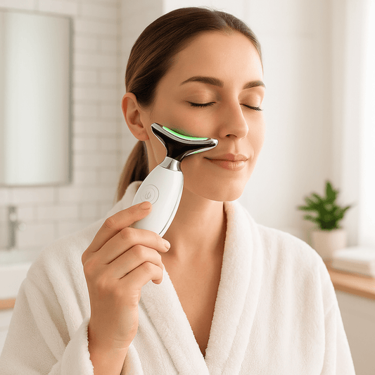 GlowLift - EMS & LED Hautpflegegerät für Gesicht & Hals - Gegen Falten, Doppelkinn & müde Haut - épure paris