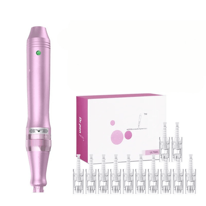 GlowPen - elektrisches Microneedling - Gerät - für straffe Haut, verfeinerte Poren & frischen Teint - Anti - Aging, Hautverjüngung - wie im Kosmetikstudio - épure paris