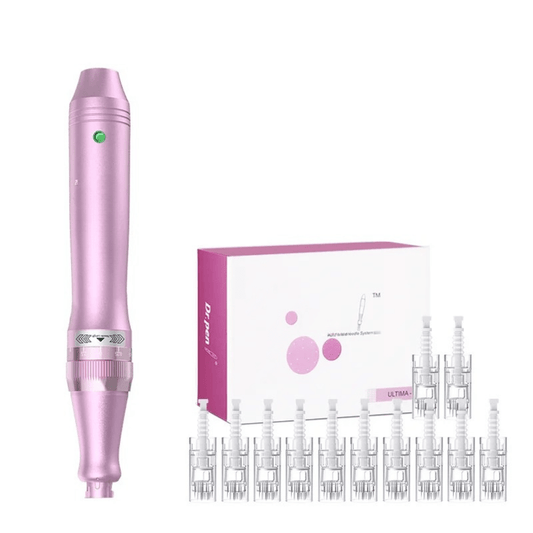 GlowPen - elektrisches Microneedling - Gerät - für straffe Haut, verfeinerte Poren & frischen Teint - Anti - Aging, Hautverjüngung - wie im Kosmetikstudio - épure paris